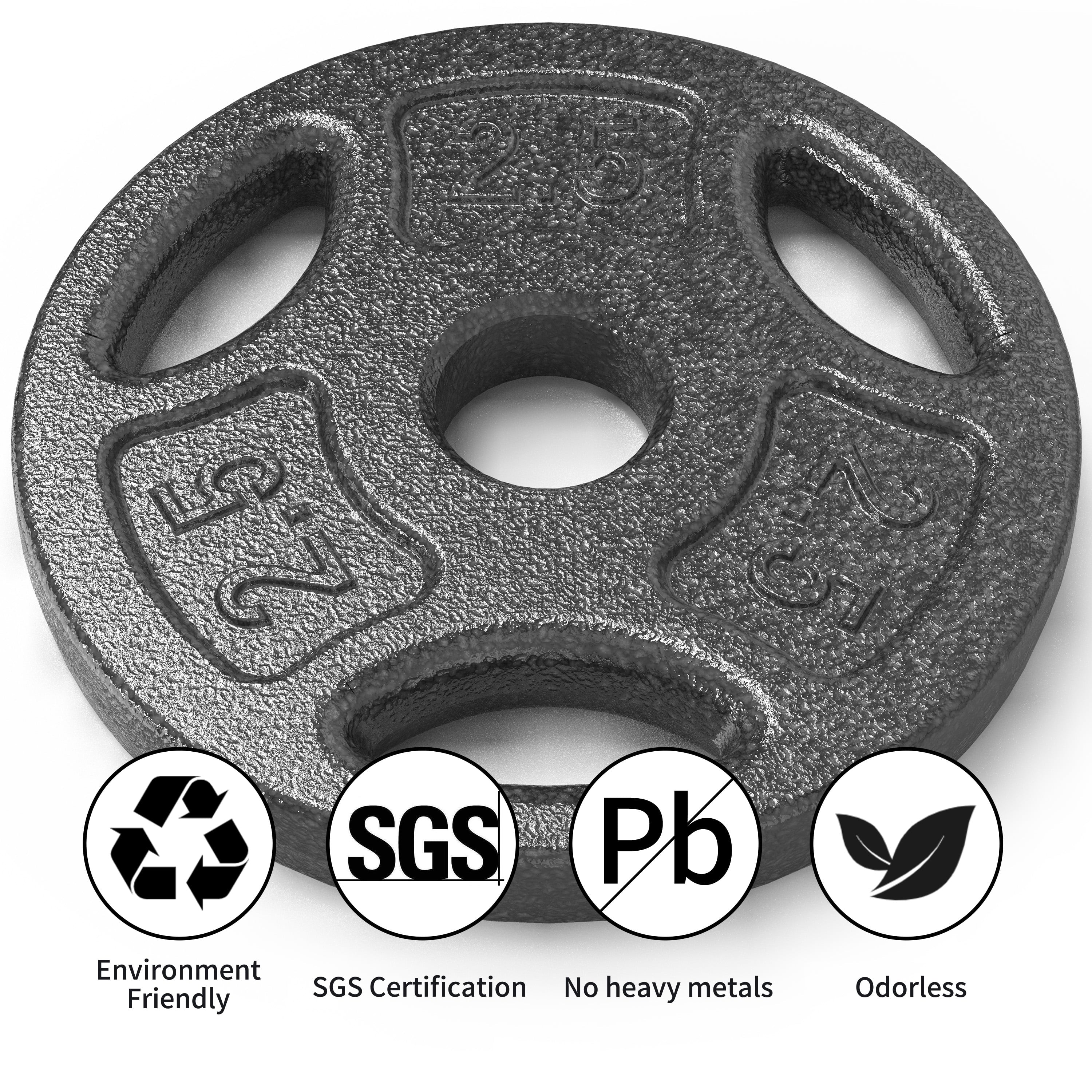 100LB Black Cast Iron Standard Weight Plate Sets, Used as Both Dumbbell and Barbell
