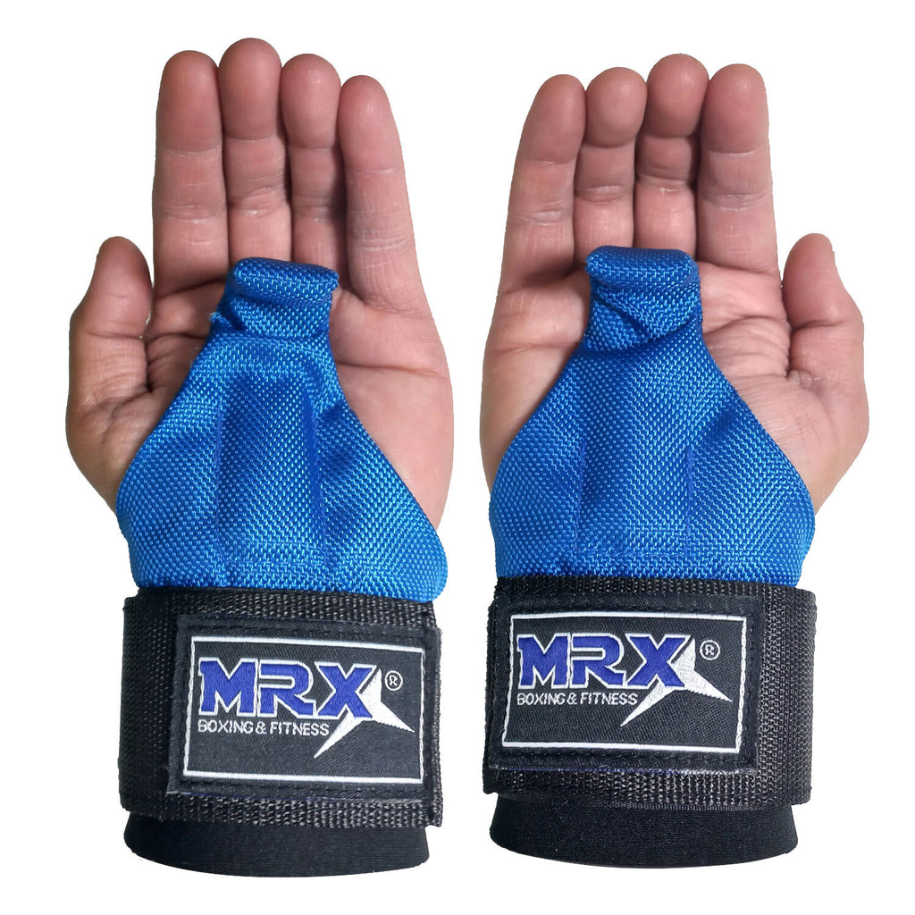 Weight Lifting Metal Hooks Gym Training Deadlift Wrist Support Grips Straps Wrap