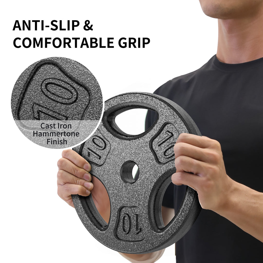 100LB Black Cast Iron Standard Weight Plate Sets, Used as Both Dumbbell and Barbell
