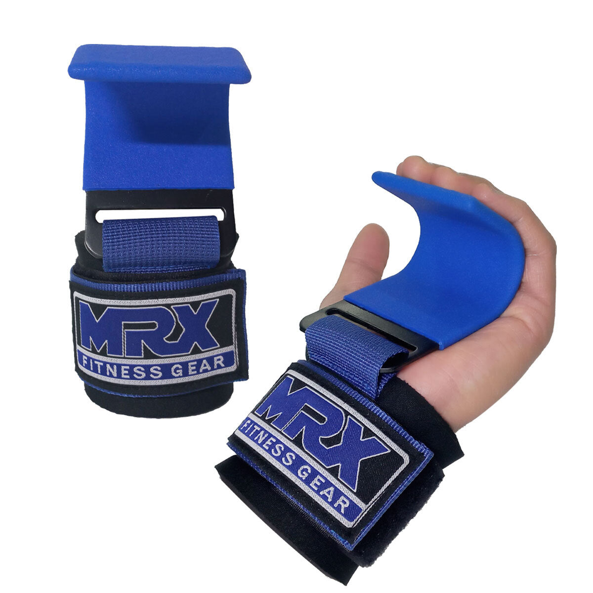 Weight Lifting Metal Hooks Gym Training Deadlift Wrist Support Grips Straps Wrap