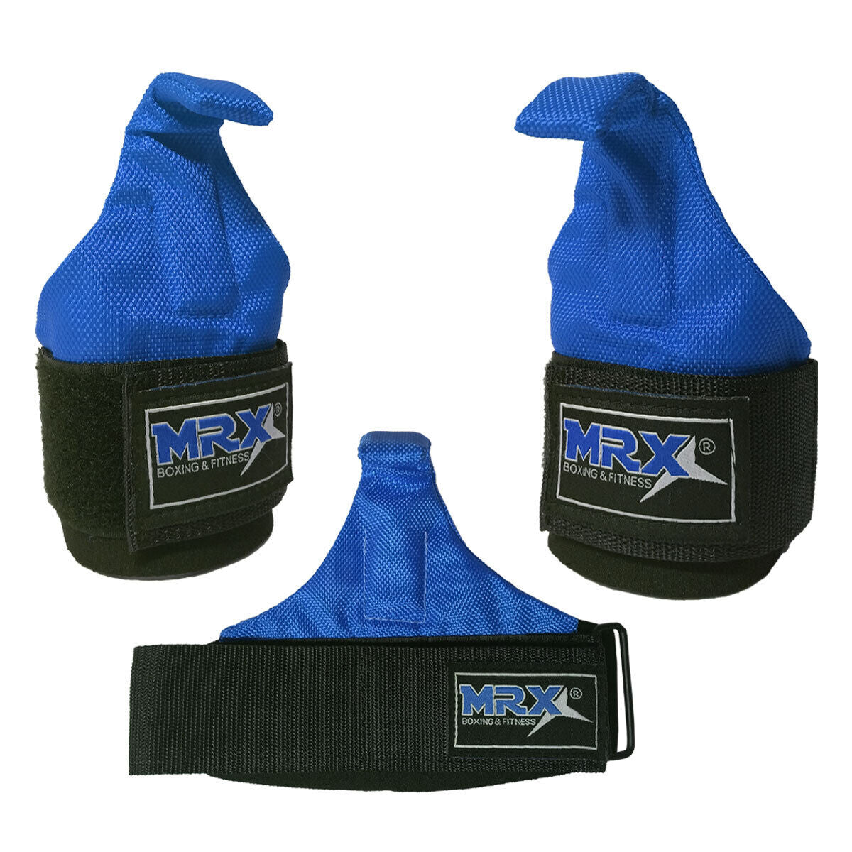 Weight Lifting Metal Hooks Gym Training Deadlift Wrist Support Grips Straps Wrap
