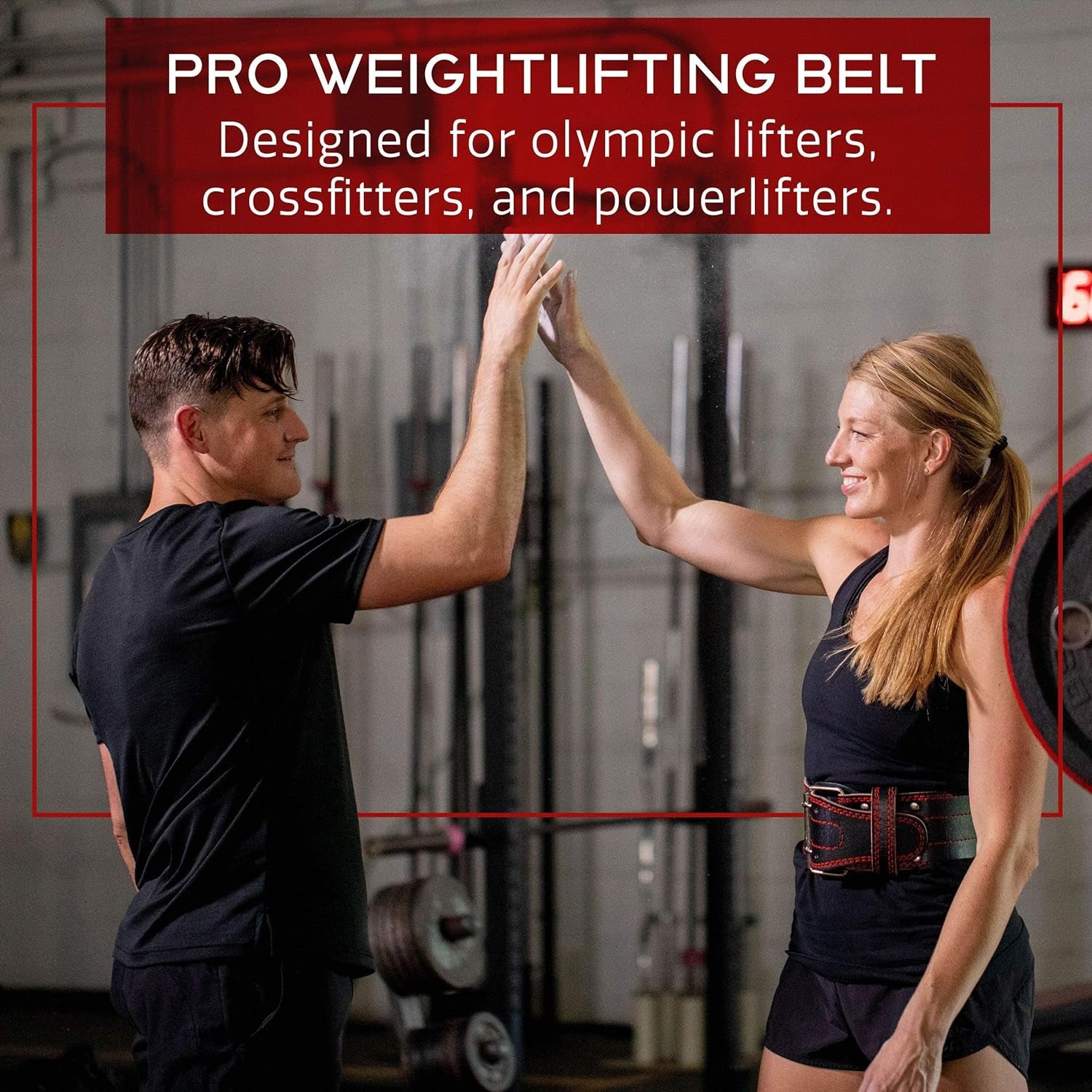 Weight Lifting Belt for Powerlifting Deadlift Training, Premium Leather for Core Support Gym Strength Workout
