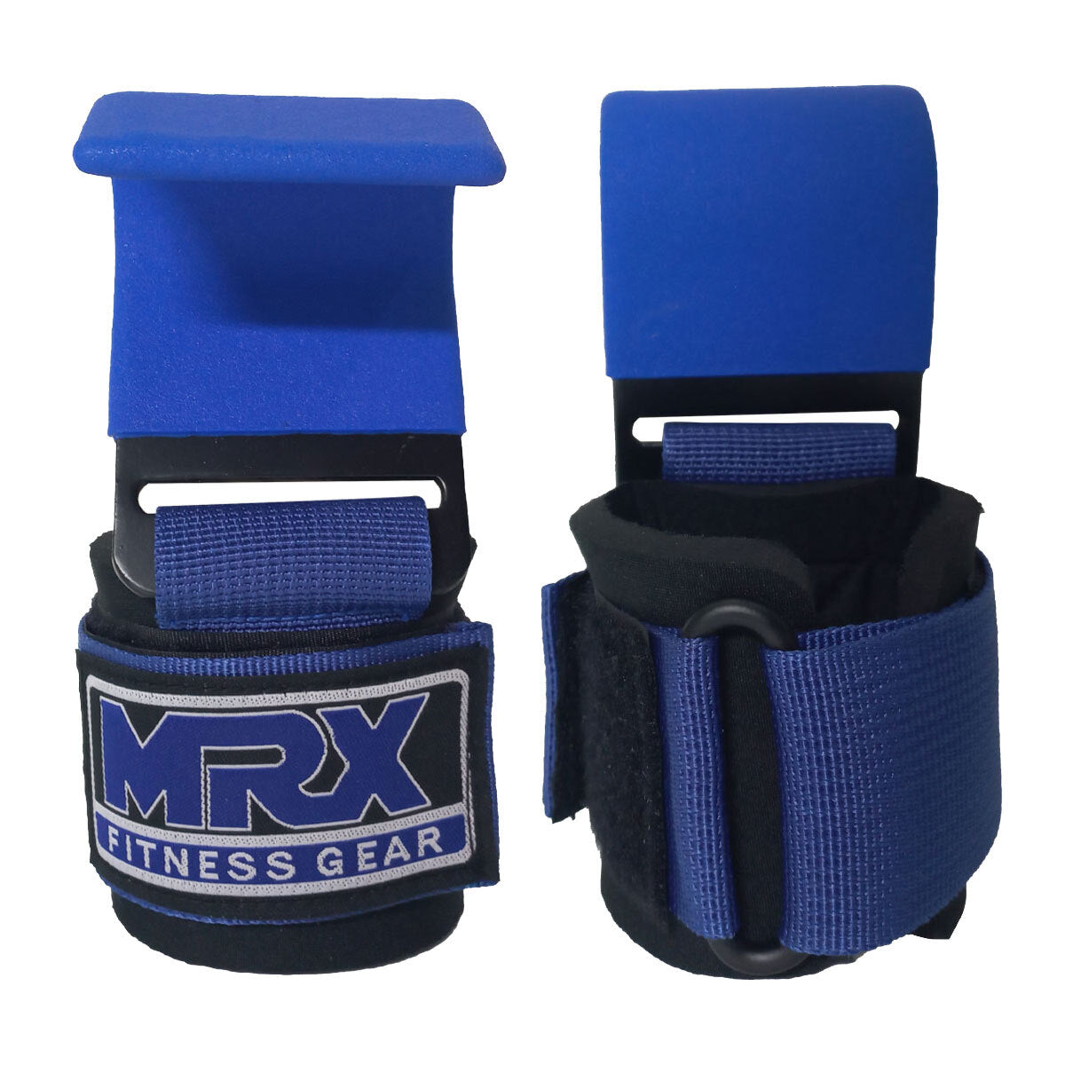 Weight Lifting Metal Hooks Gym Training Deadlift Wrist Support Grips Straps Wrap