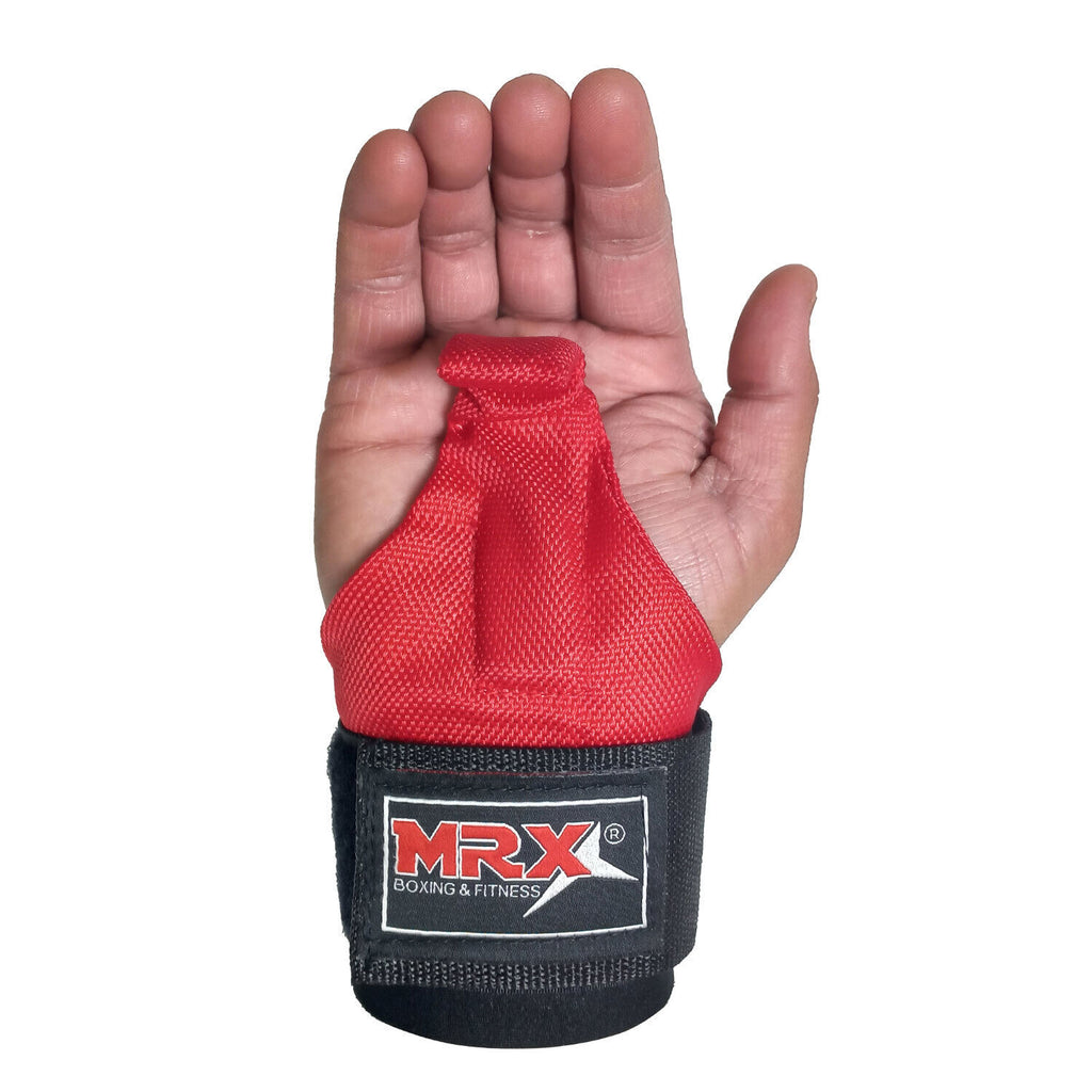 Weight Lifting Metal Hooks Gym Training Deadlift Wrist Support Grips Straps Wrap
