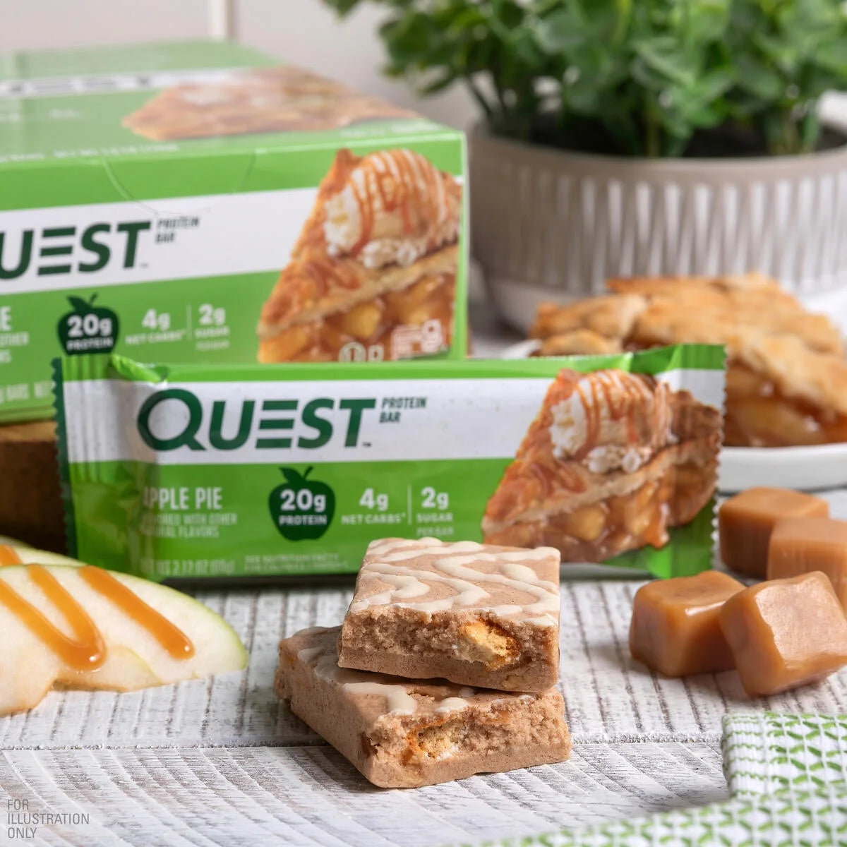 Quest Protein Bar, Apple Pie Flavored, 20G Protein , 4 Count