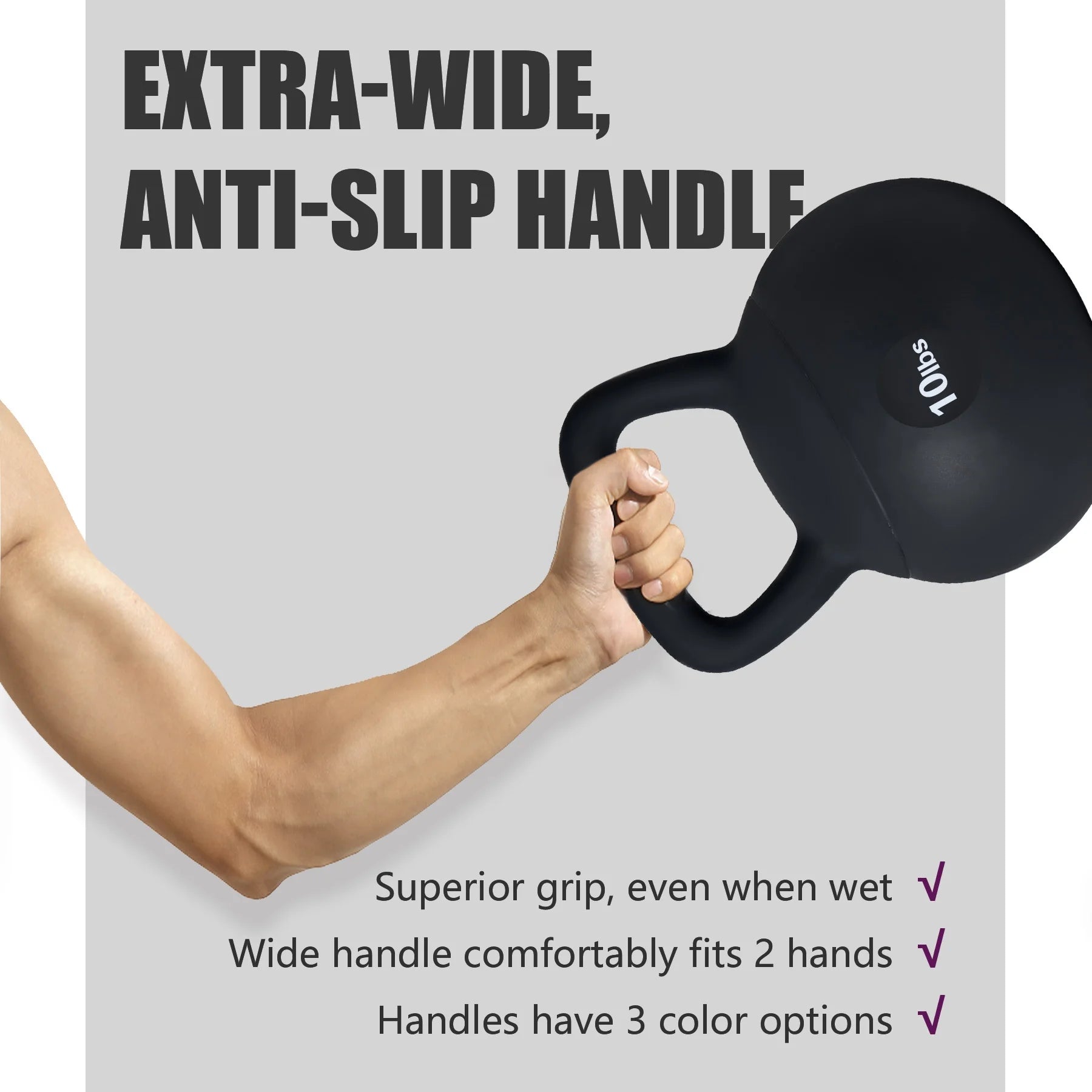 Soft Kettlebells,Iron Sand Filled Weights Strength Training Kettlebells,Shock-Proof Weights and Wide-Grip Handle,Fitness Soft Kettlebells for Women Men,Home Gym Kettlebells,Black,5Lbs
