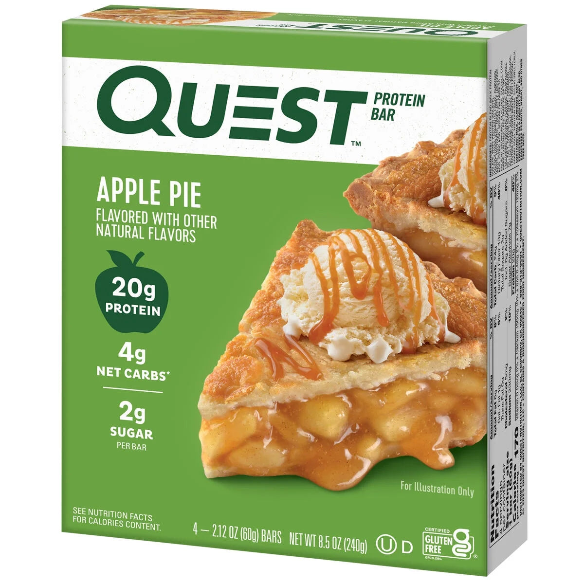 Quest Protein Bar, Apple Pie Flavored, 20G Protein , 4 Count