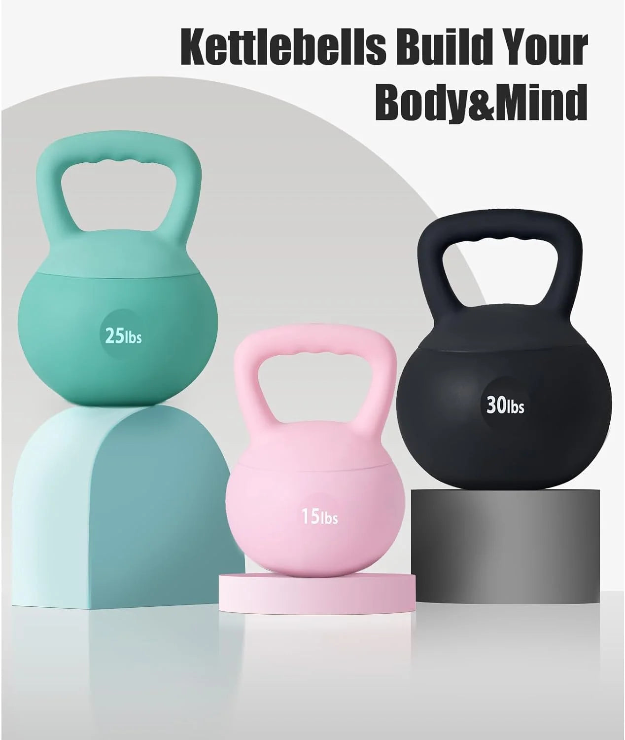 Soft Kettlebells,Iron Sand Filled Weights Strength Training Kettlebells,Shock-Proof Weights and Wide-Grip Handle,Fitness Soft Kettlebells for Women Men,Home Gym Kettlebells,Green,10Lbs